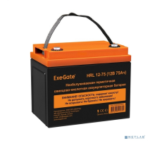 батареи Exegate EX285653RUS Аккумуляторная батарея ExeGate HRL 12-75 (12V 75Ah, под болт М6)