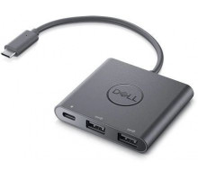 Адаптер Dell Adapter USB-C to Dual USB-A with Power Pass-Through