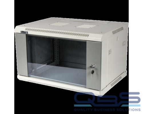 Шкаф настенный серии Pro, 6U 600x450, стеклянная дверь купить QBS.ru