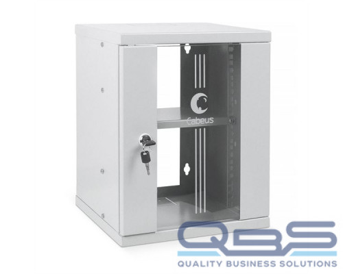 Cabeus WSC-8U Шкаф телекоммуникационный настенный 10 8U 326x300x405mm (ШхГхВ) дверь стекло купить QBS.ru