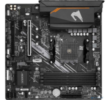 Материнская плата Gigabyte B550M AORUS ELITE {Soc-AM4 AMD B550 4xDDR4 mATX AC`97 8ch(7.1) GbLAN RAID+DVI+HDMI}
