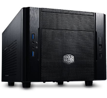 Корпус Elite 130 (RC-130-KKN1) без БП, mini-ITX, полностью черный, USB 3.0 x2, USB 2.0 x 1, Mic x 1, аудио x 1, 1х120 мм вентилятор предустановлен спереди,  поддержка до 3-х HDD формата 3.5