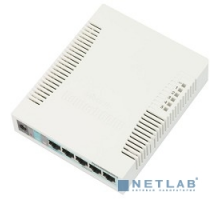 Сетевое оборудование MikroTik RB260GS (CSS106-5G-1S) Коммутатор RouterBOARD 260GS 5-port Gigabit smart switch with SFP cage, SwOS, plastic case, PSU