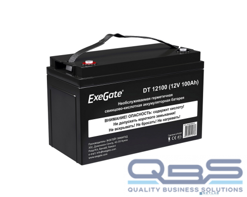 батареи Exegate EX282985RUS Аккумуляторная батарея DT 12100 (12V 100Ah, под болт М6) купить QBS.ru