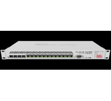 Маршрутизатор MikroTik Cloud Core Router 1036-12G-4S with Tilera Tile-Gx36 CPU (36-cores, 1.2Ghz per core), 8GB RAM, 4xSFP cage, 12xGbit LAN, RouterOS L6, 1U rackmount case, Dual PSU, LCD panel, r2 version