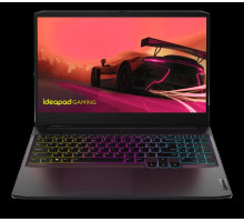 Ноутбук Lenovo IdeaPad Gaming 3 15ACH6 15,6 FHD (1920x1080)IPS 300N 165hz, Ryzen 5 5600H, 8GB DDR4 3200, 512GB SSD M.2, RTX 3050 Ti 4GB, WiFi, BT, TPM2, HD Cam,45Wh,135W Slim Tip,KB RU/ENG NoOS, 1Y,Shadow Bla
