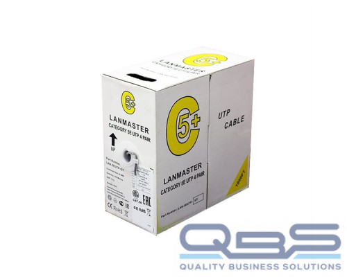 Кабель LANMASTER UTP, 4 пары, кат. 5Е,  350Mhz, LSZH, серый, 305 м купить QBS.ru