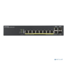 Сетевое оборудование ZYXEL GS1920-8HPV2-EU0101F Гибридный Smart PoE+ коммутатор NebulaFlex GS1920-8HPv2, 8xGE PoE+, 2xCombo (SFP/RJ-45), бесшумный, бюджет PoE 130 Вт, автономное/облачное управление