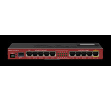 Маршрутизатор MikroTik RouterBOARD 2011UiAS with Atheros 74K MIPS CPU, 128MB RAM, 1xSFP port, 5xLAN, 5xGbit LAN, RouterOS L5, desktop case, PSU, LCD panel