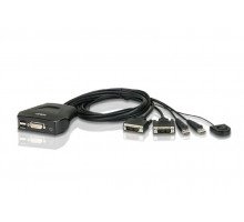 Kvm переключатель ATEN 2-Port USB DVI Cable KVM Switch with Remote Port Selector