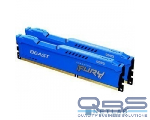 Модуль памяти Kingston DRAM 16GB 1600MHz DDR3 CL10 DIMM (Kit of 2) FURY Beast Blue KF316C10BK2/16 купить QBS.ru