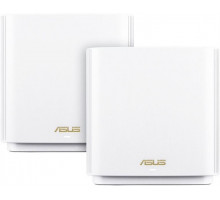 Роутер ASUS XT8 (W-2-PK) //2 access point, 802.11b/g/n/ac/ax, до 574 + 4804Mbps, 2,4 + 5 gGz, white ; 90IG0590-MO3G40