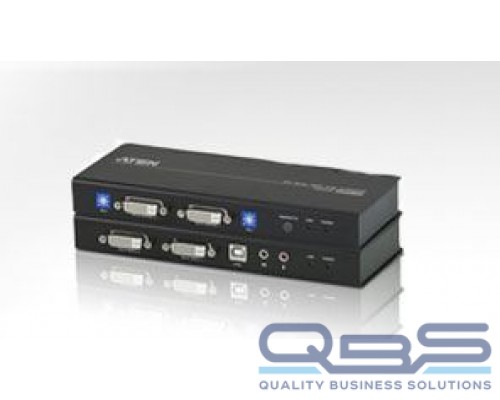 Удлинитель ATEN USB DVI Dual View Cat 5 KVM Extender (1024 x 768@60m) купить QBS.ru