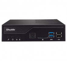 Платформа Shuttle XPC slim DH410 LGA1200, H410, 2*SODIMM DDR4, 2.5" HDD/SSD, M.2, 5.1CH, 2*Glan, card reader, 4*USB 3.2, HDMI, DP, 2*COM, audio, noOS