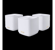 Роутер ASUS XD4 (W-3-PK)//3 access point, 802.11b/g/n/ac/ax, до 574 + 1201Mbps, 2,4 + 5 gGz, white ; 90IG05N0-MO3R20