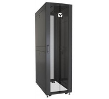 Коммуникационный шкаф Vertiv Rack 42U 1998mm H x 600mm W x 1115mm D with 77% Perforated Locking Front Door, 77% Perforated Split Locking Rear Doors, Color RAL 7021 Black gray