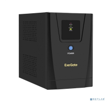 ИБП Exegate EX292794RUS ИБП ExeGate SpecialPro UNB-1200.LED.AVR.2SH.3C13.USB <1200VA/750W, LED, AVR, 2*Schuko+3*C13, USB,съемн.кабель, металлический корпус, Black>