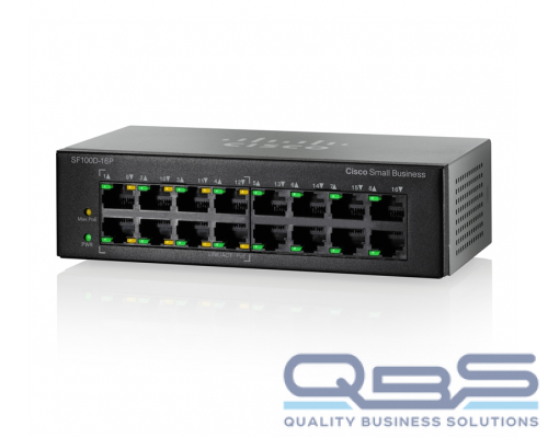 Cisco SF100D-16P 16-Port 10/100 PoE Desktop Switch купить QBS.ru
