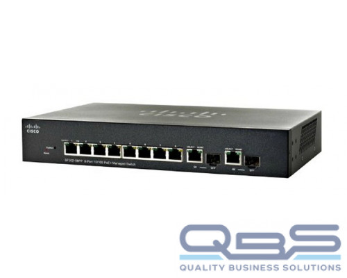 Cisco SF302-08PP 8-port 10/100 PoE+ Managed Switch купить QBS.ru