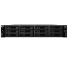 Система хранения данных Synology(Rack 2U)12C2,1GhzCPU/16Gb(128)/RAID0,1,10,5,6/upto12HP HDDs SATA,SAS(3,5' 2,5')upto 180 (7xRX2417sas or 7xRX1217sas)/2xUSB/4GE+2x10GE(RJ-45)/2Expslot/iSCSI/2xIPcam(up to128)/2xRPS/no rail/1YW