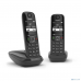 Телефон Gigaset AS690(A) DUO Р/Телефон Dect RUS черный (труб. в компл.:2шт) АОН купить QBS.ru