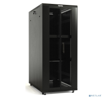 Монтажный шкаф Hyperline TTB-4282-DD-RAL9004 Шкаф напольный 19-дюймовый, 42U, 2055x 800х 1200 мм (ВхШхГ), передняя и задняя распашные перфорированные двери (75%), ручка с замком, крыша нового типа, цвет черный