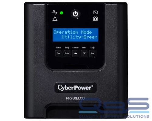 Источник бесперебойного питания CyberPower  PR750ELCD Line-Interactive 750VA/675W USB/RS-232/EPO/SNMPslot (6 IEC С13) купить QBS.ru