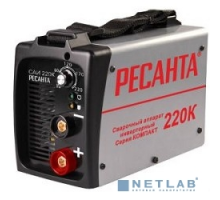 Ресанта Сварочное оборудование, Инверторы Ресанта САИ 220К 65/37 Сварочный аппарат компакт 65/37 {154В-242В, макс.6,6кВт, 10А-220А, ПВ 70%, напр. холостого хода 80В, напр. 28В, макс. диаметр электрода 5мм, 4кг} 4606059018889