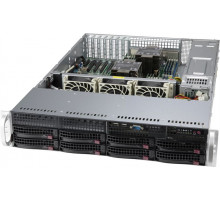 Корпус Supermicro SuperChassis 2U 825BTQC-R1K23LPB/HDD(8)LFF+opt.fix.HDD(2)LFF+opt.HDD(2)SFF/7xLP/2x1200W/ Backplane 8xSATA/SAS