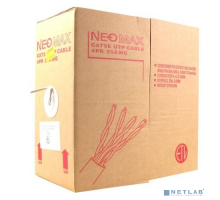  Витая пара Кабель NEOMAX NM711001 U/UTP cat.5e 4x2x0.46, 25 AWG, Медь, внутренний, PVC, 305м, серый