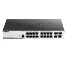Коммутатор D-Link DGS-3000-20L/B1A, L2 Managed Switch with 16 10/100/1000Base-T ports and 4 1000Base-X SFP ports.16K Mac address, 802.3x Flow Control, 4K of 802.1Q VLAN, VLAN Trunking, 802.1p Priority Queues, T
