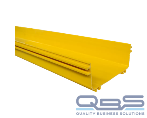 Прямая секция оптического лотка, 100x240 мм, 2 метра, желтая купить QBS.ru
