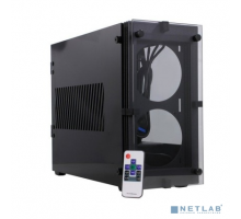 Корпуса GameMax Stratos ITX без БП (Черн., Mini-ITX, зак.стекло,USB3.0, 2*120 вент+пульт)