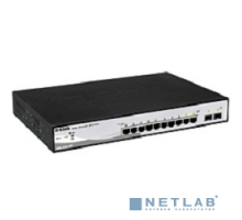 Сетевое оборудование D-Link DGS-1210-10P/ME/A1A Управляемый L2 коммутатор с 8 портами 10/100/1000Base-T и 2 портами 1000Base-X SFP (8 портов PoE 802.3af/at, PoE-бюджет 78 Вт)