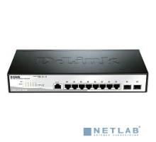 Сетевое оборудование D-Link DGS-1210-10/ME/A1A Управляемый L2 коммутатор с 8 портами 10/100/1000Base-T и 2 портами 1000Base-X SFP