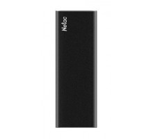 Ssd накопитель Netac Z SLIM Black 2TB USB 3.2 Gen 2 Type-C External SSD, R/W up to 550MB/480MB/s,with USB-C to USB-A cable and USB-A to USB-C adapter 3Y wty