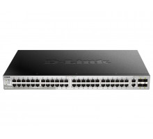 Коммутатор D-Link DGS-3130-54TS/A1A, PROJ L2+ Managed Switch with 48 10/100/1000Base-T ports and 2 10GBase-T ports and 4 10GBase-X SFP+ ports.16K Mac address, SIM,  USB port, IPv6, SSL v3, 802.1Q VLAN,GVRP, 802