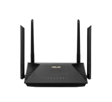 Роутер ASUS RT-AX53U// 802.11b/g/n/ac/ax, до 574 + 1201 Mbps, 2,4 + 5 gGz, 4 antenna, USB ; 90IG06P0-MO3500, 3 year