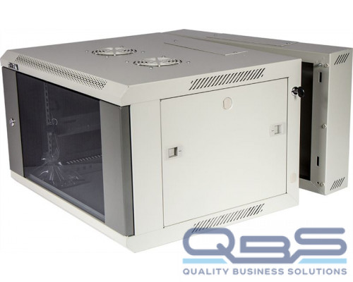 Шкаф настенный серии Pro, 3-секционный, 9U 600x600, стеклянная дверь купить QBS.ru