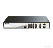 Сетевое оборудование D-Link DGS-1210-10/ME/B2A Управляемый L2 коммутатор с 8 портами 10/100/1000Base-T и 2 портами 1000Base-X SFP