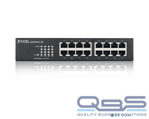 Сетевое оборудование ZYXEL GS1100-16-EU0103F 16G неуправляемый  Коммутатор купить QBS.ru