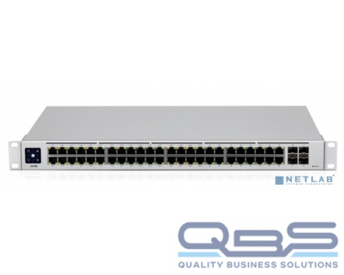 Сетевое оборудование Коммутатор Ubiquiti UniFi USW-48-POE 4SFP 195Вт управляемый купить QBS.ru
