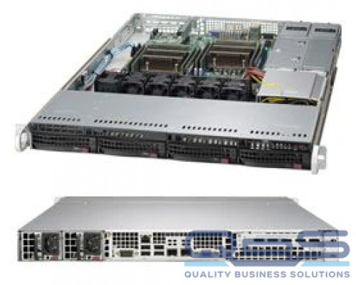 Корпус серверный 1U Supermicro CSE-815TQC-R706CB (4*3.5 SATA/SAS HS Bays, 750W) купить QBS.ru