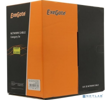 Кабель Exegate EX281811RUS Кабель Exegate  FUTP4-C5e-CU-S24-IN-PVC-GY-305 FTP 4 пары кат.5e медь, 24AWG, экран, бухта 305м, серый, PVC