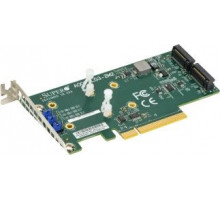 Плата расширения Supermicro AOC-SLG3-2M2 Low Profile PCIe Riser Card supports 2 M.2 Module