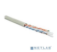 Неэкранированная витая пара Hyperline UUTP4-C6-S23-IN-LSZH-GY-305 (305 м) Кабель витая пара U/­UTP, категория 6, 4 пары (23 AWG), одножильный (solid), с разделителем, LSZH, нг(С)-HF, –20°C – +75°C, серый