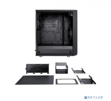 Корпус Корпус Fractal Design Meshify С Blackout TG Light черный без БП ATX 5x120mm 4x140mm 2xUSB3.0 audio bott PSU