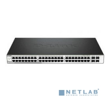Сетевое оборудование D-Link DGS-1210-52P/ME/B1A PROJ Управляемый L2 коммутаторс 48 портами 10/100/1000Base-T и 4 портами 1000Base-X SFP (порты 1-8 PoE 802.3af/at, порты 9-24 PoE 802.3af, PoE-бюджет 193 Вт)