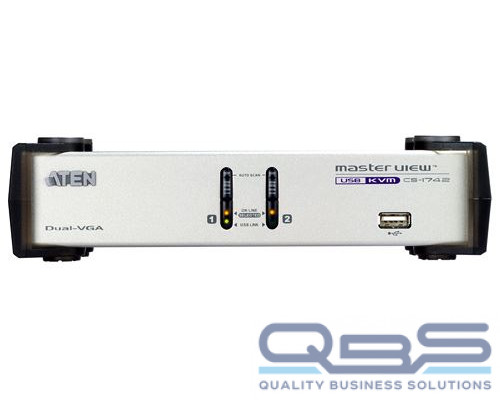 Переключатель электронный ATEN 2-Port USB VGA Dual Display/Audio KVMP™ Switch купить QBS.ru