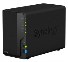 Система хранения данных Synology  DC 2,0GhzCPU/2GB(upto6)/RAID0,1/up to 2HDDs SATA(3,5' 2,5')/2xUSB3.0/2GigEth/iSCSI/2xIPcam(up to 25)/1xPS /1YW (repl DS218+)